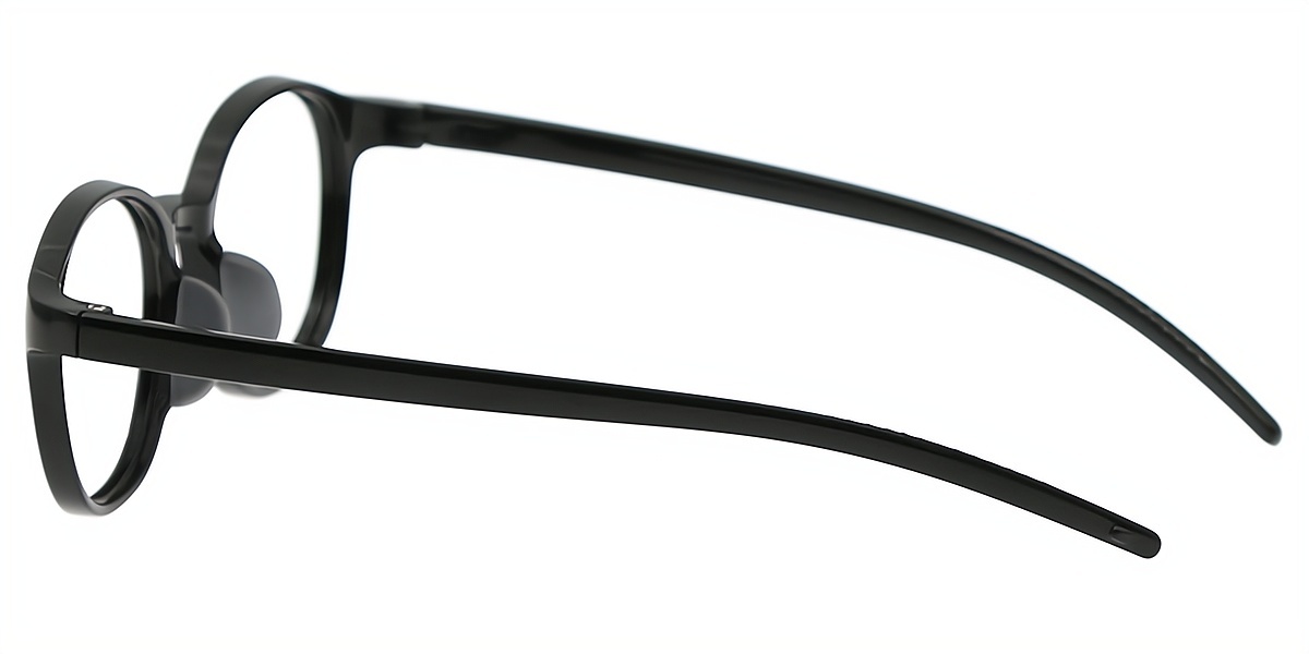 Black Oval Simple TR90 Eyeglasses