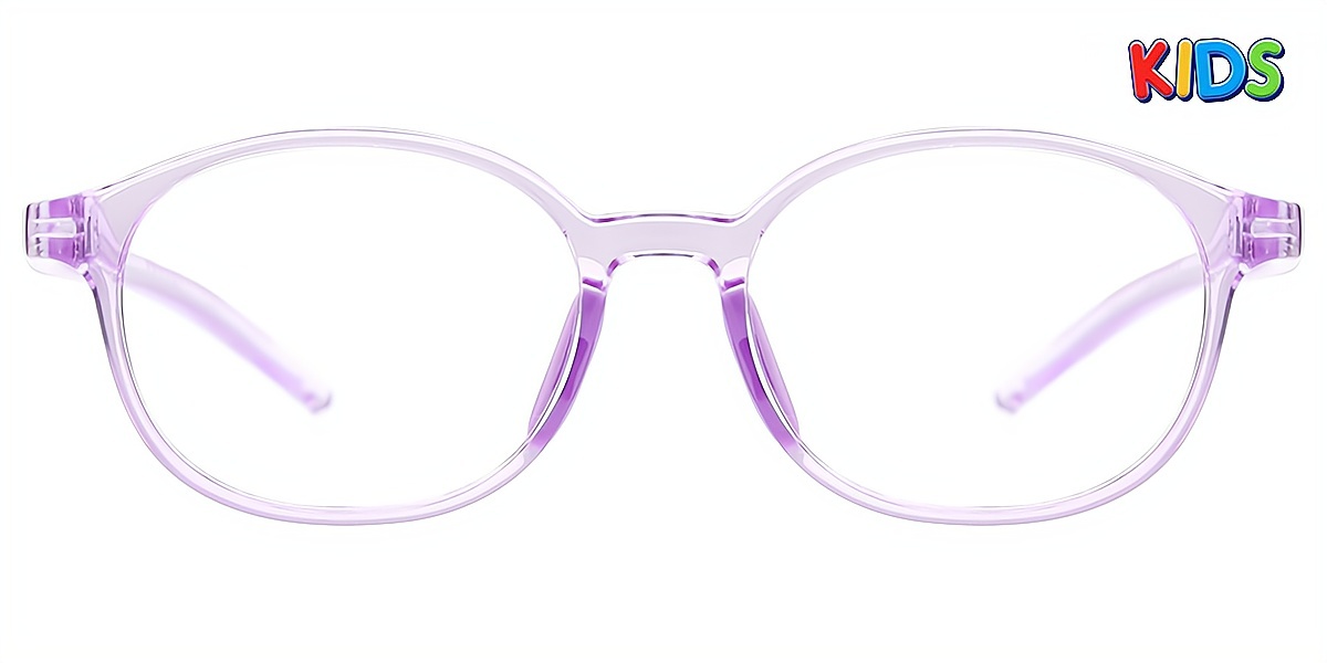 Light Purple Oval Simple TR90 Eyeglasses