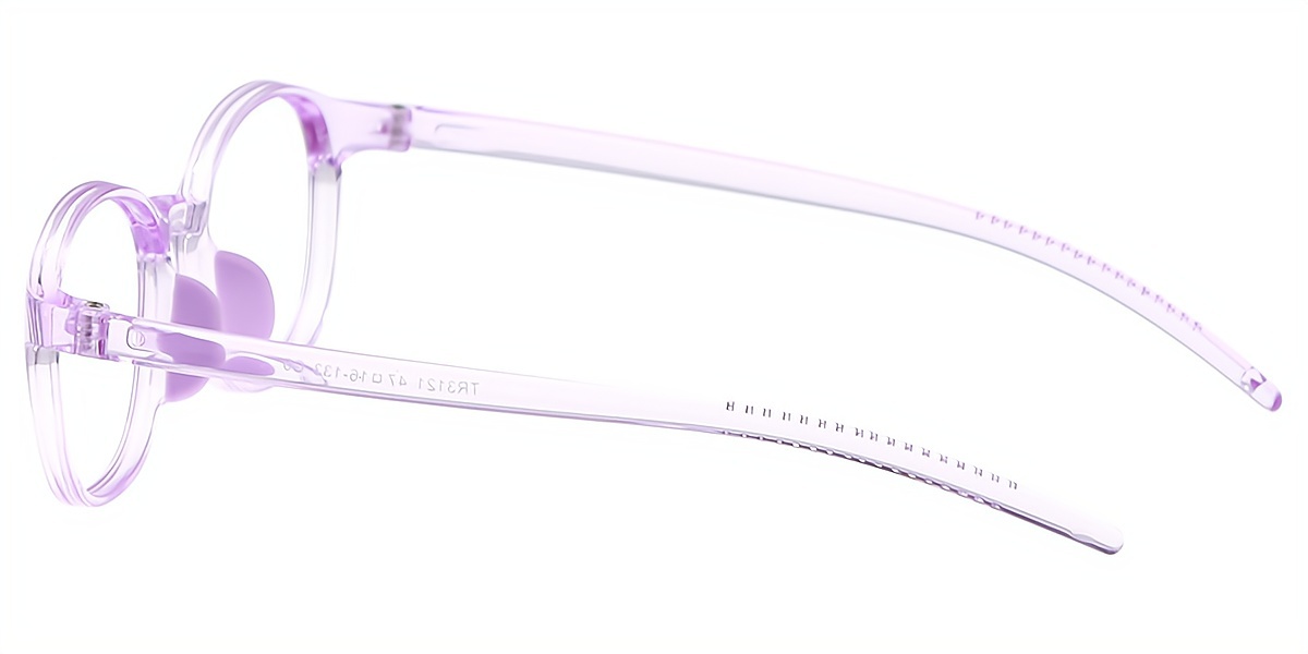 Light Purple Oval Simple TR90 Eyeglasses