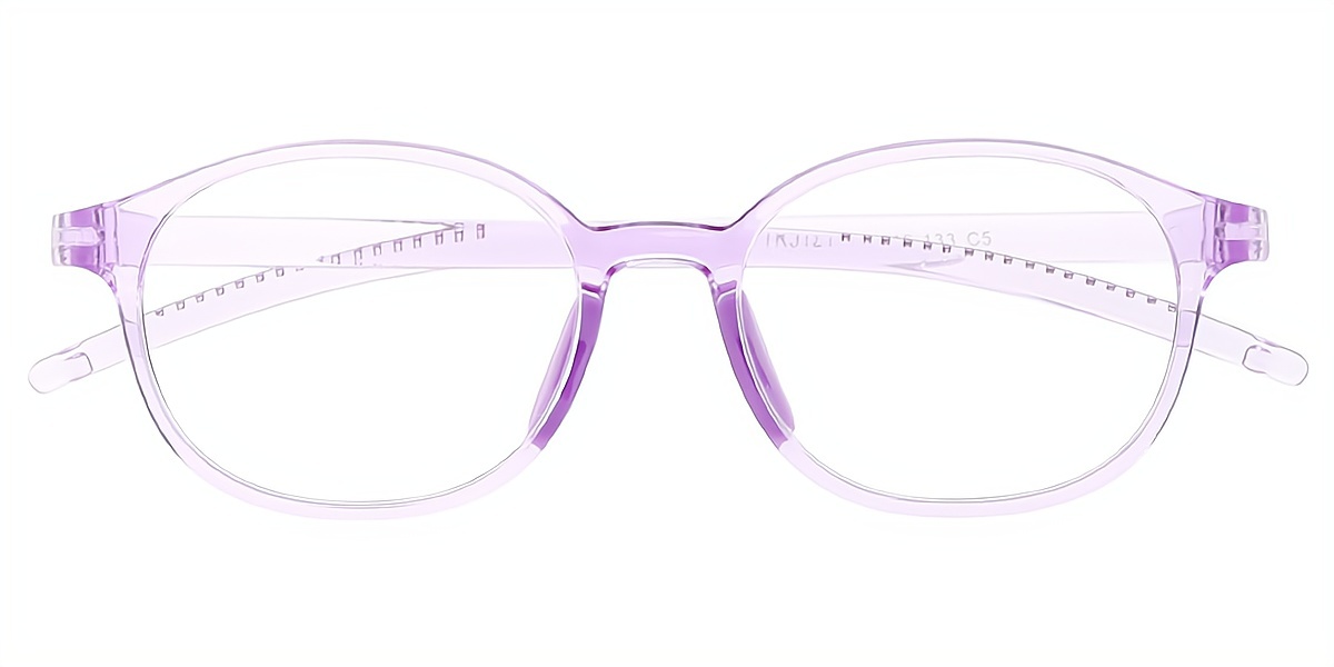 Light Purple Oval Simple TR90 Eyeglasses