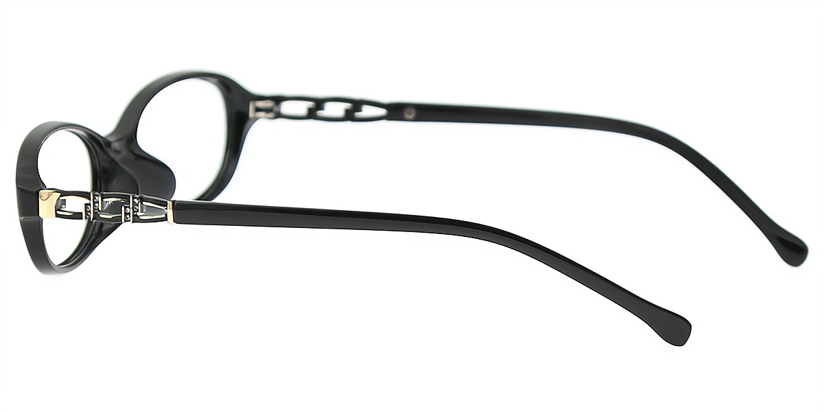 Black Oval Chic TR90 Eyeglasses