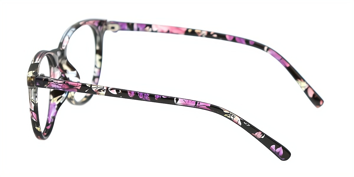 Mix Oval Retro Horn Plastic Eyeglasses