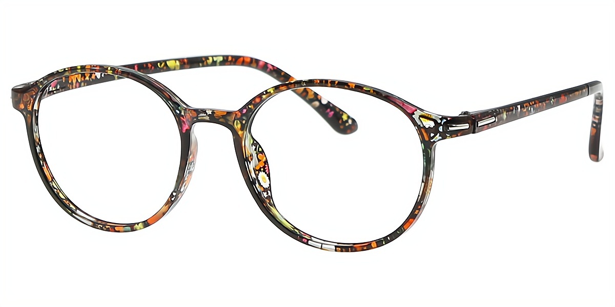 Mix Oval Chic Lightweight Plastic Eyeglasses