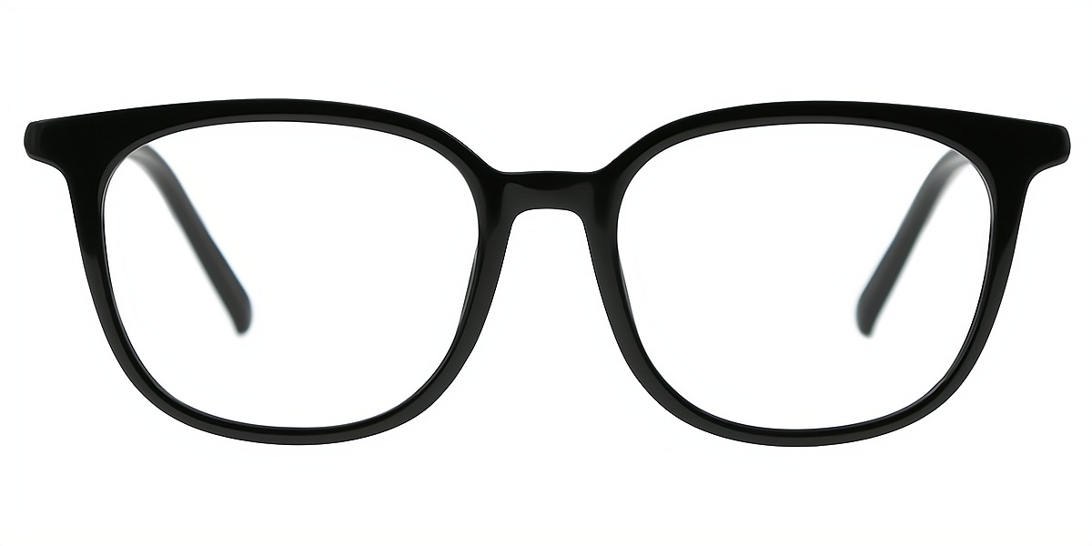 Black Square Simple Horn TR90 Eyeglasses