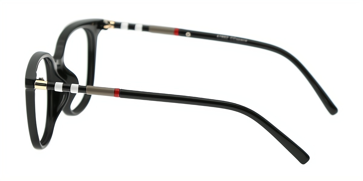 Black Square Simple Horn TR90 Eyeglasses