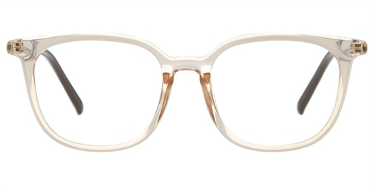 Brown Square Simple Horn TR90 Eyeglasses