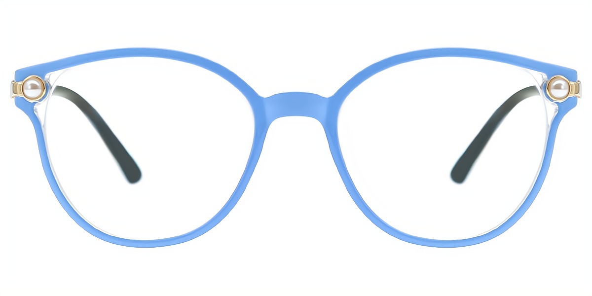 Blue Cat Eye Elegant Plastic Eyeglasses