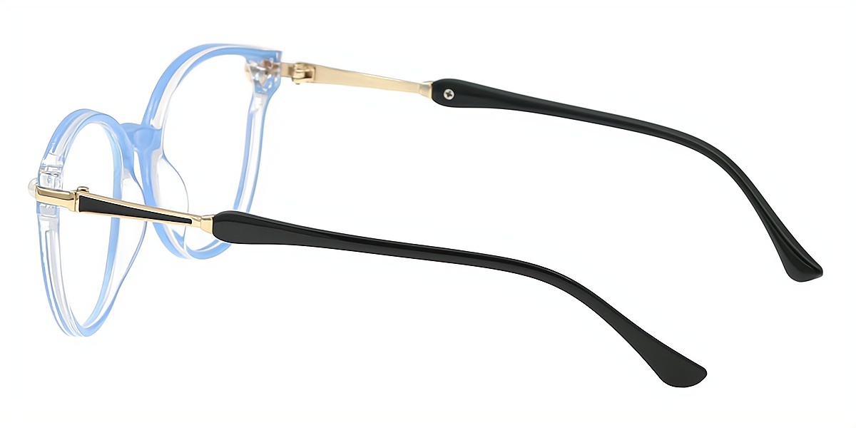 Blue Cat Eye Elegant Plastic Eyeglasses