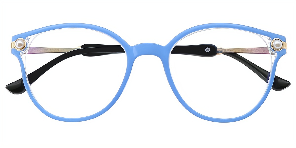 Blue Cat Eye Elegant Plastic Eyeglasses