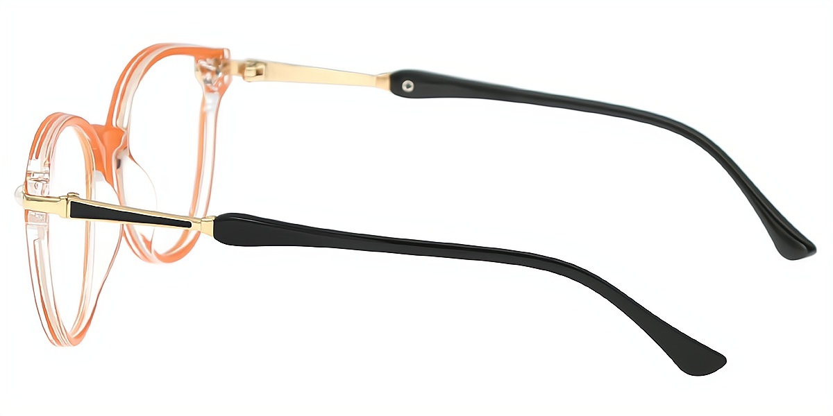 Orange Cat Eye Elegant Plastic Eyeglasses