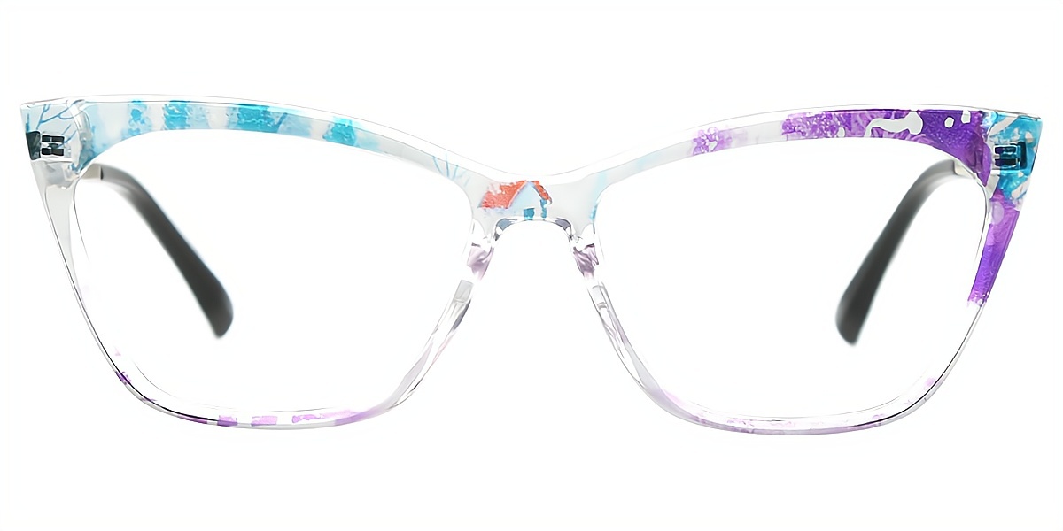 Mix Cat Eye Ornate TR90 Eyeglasses