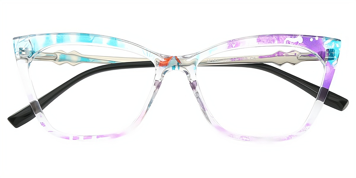 Mix Cat Eye Ornate TR90 Eyeglasses