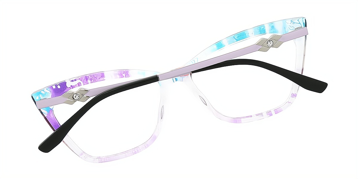 Mix Cat Eye Ornate TR90 Eyeglasses