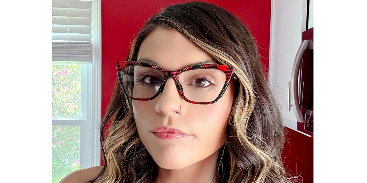 Black Cat Eye Ornate TR90 Eyeglasses