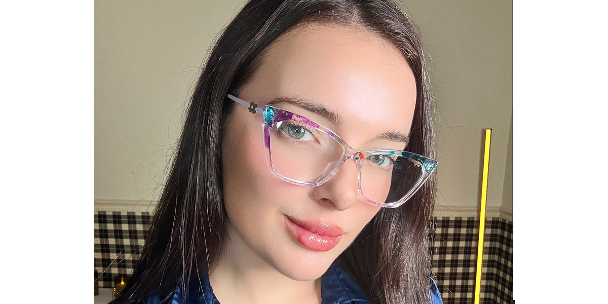 Mix Cat Eye Ornate TR90 Eyeglasses