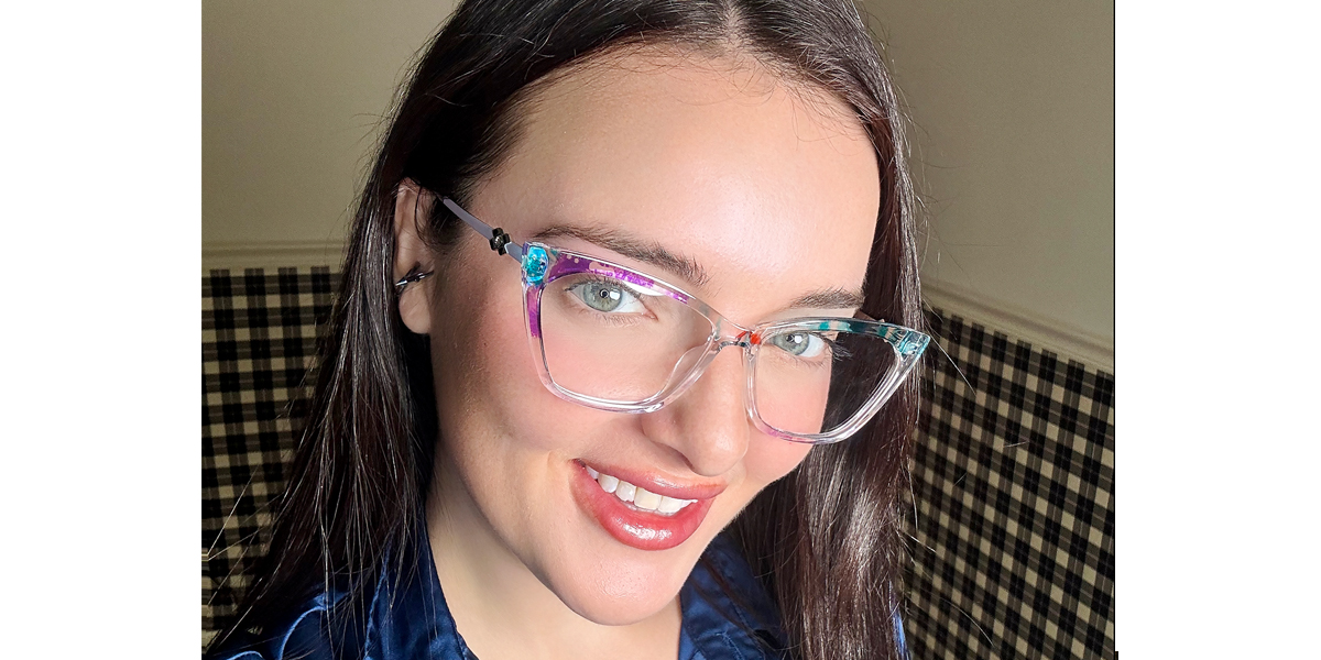 Mix Cat Eye Ornate TR90 Eyeglasses