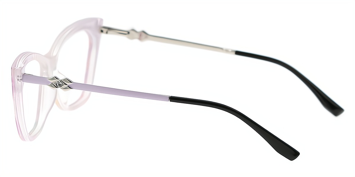 Purple Cat Eye Ornate TR90 Eyeglasses