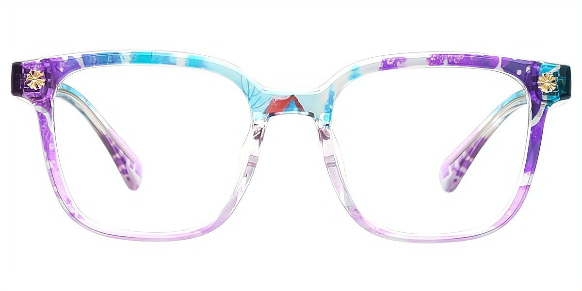 Mix Square Ornate TR90 Eyeglasses