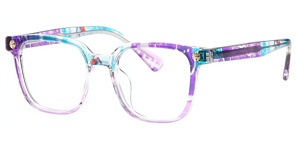 Mix Square Ornate TR90 Eyeglasses