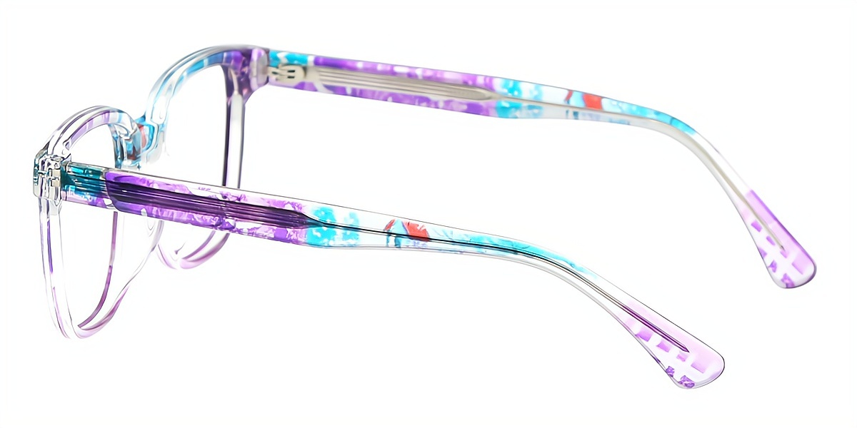 Mix Square Ornate TR90 Eyeglasses