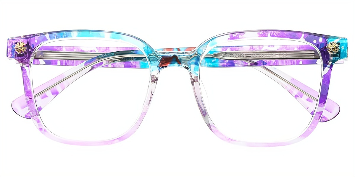 Mix Square Ornate TR90 Eyeglasses