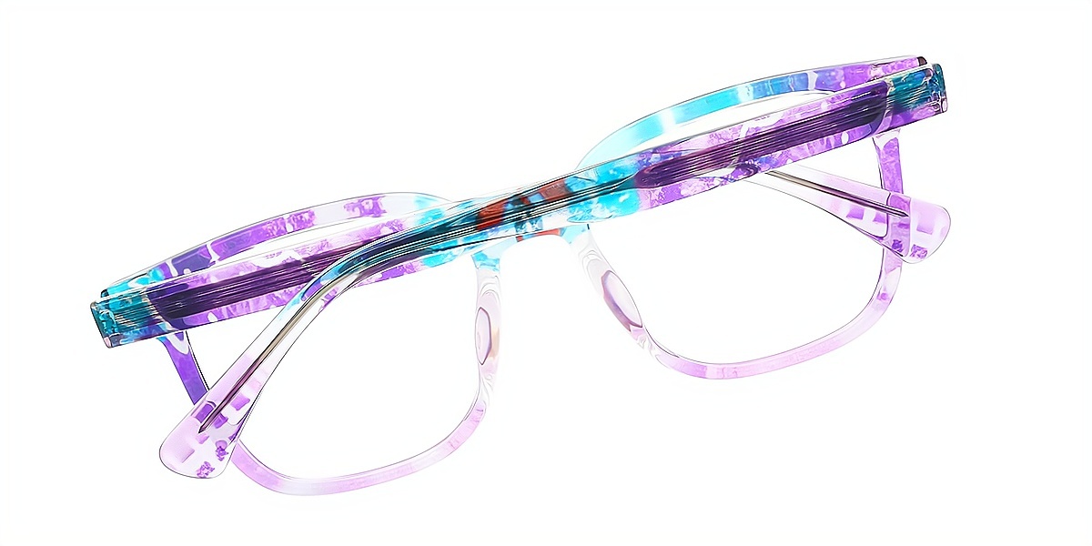 Mix Square Ornate TR90 Eyeglasses