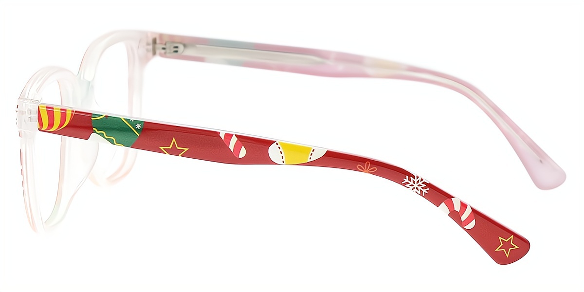 Red Square Ornate TR90 Eyeglasses