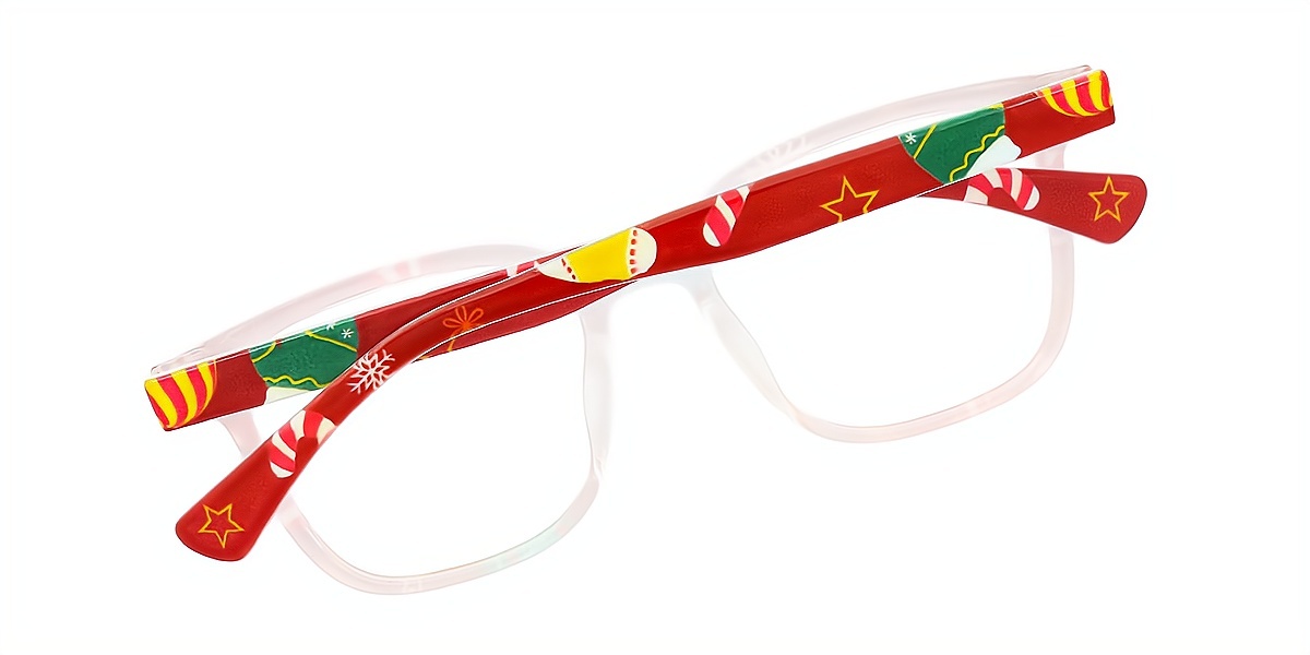 Red Square Ornate TR90 Eyeglasses