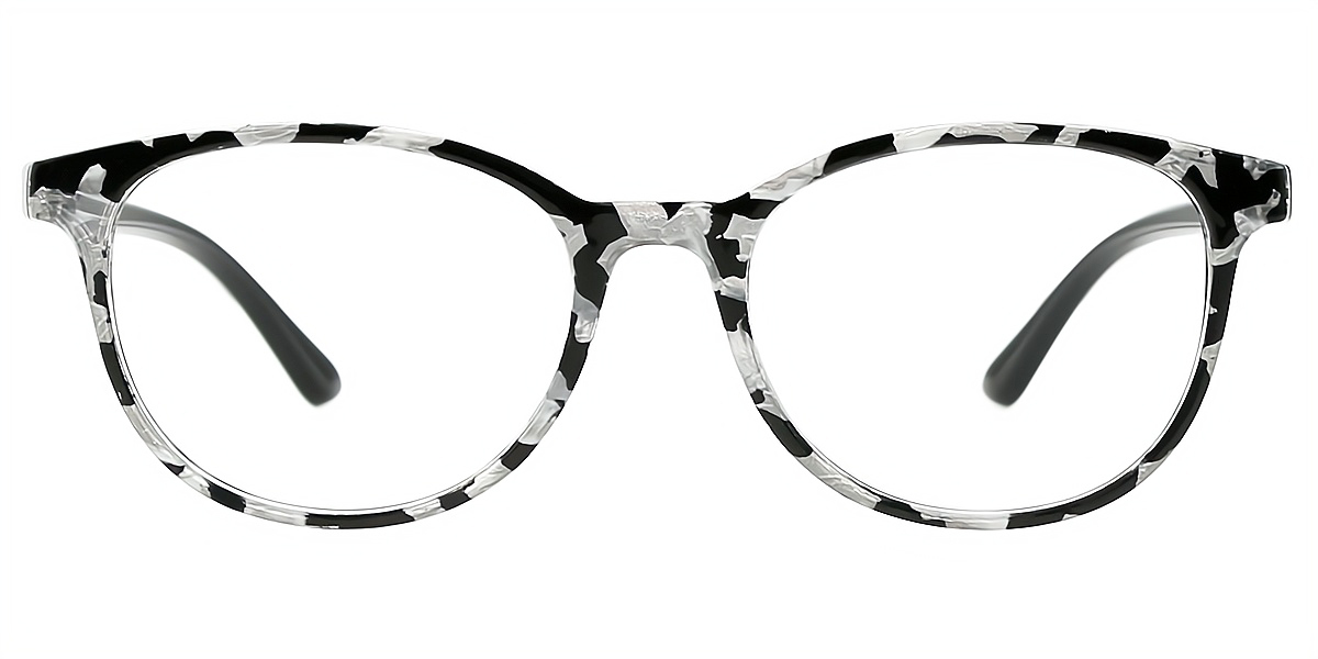 Black Tortoise Oval Modish Plastic Eyeglasses