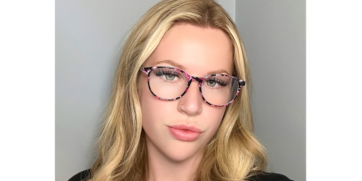 Purple Tortoise Oval Modish Plastic Eyeglasses