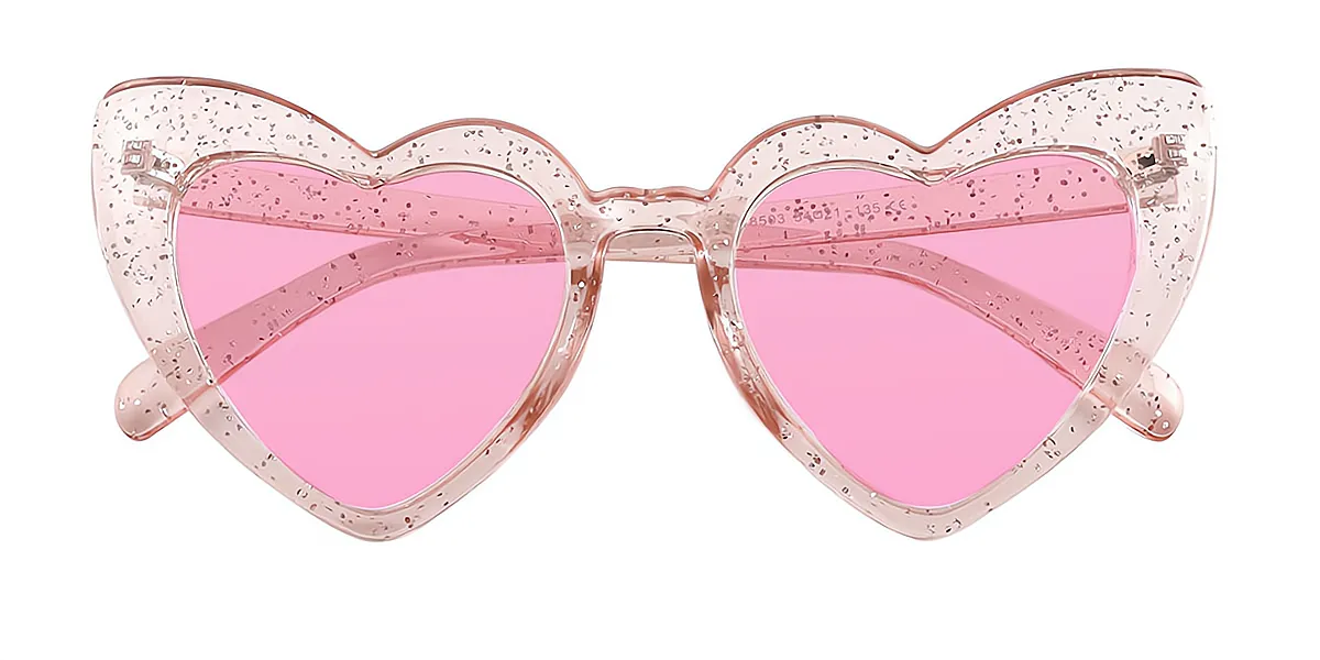 Pink Geometric Unique Plastic Eyeglasses