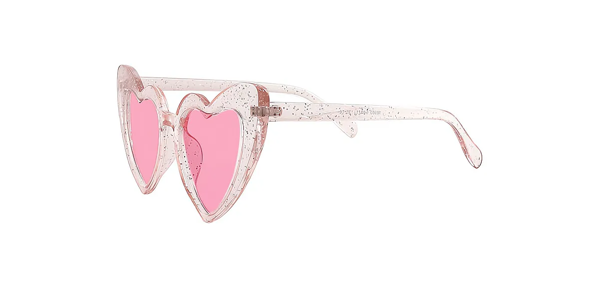 Pink Geometric Unique Plastic Eyeglasses