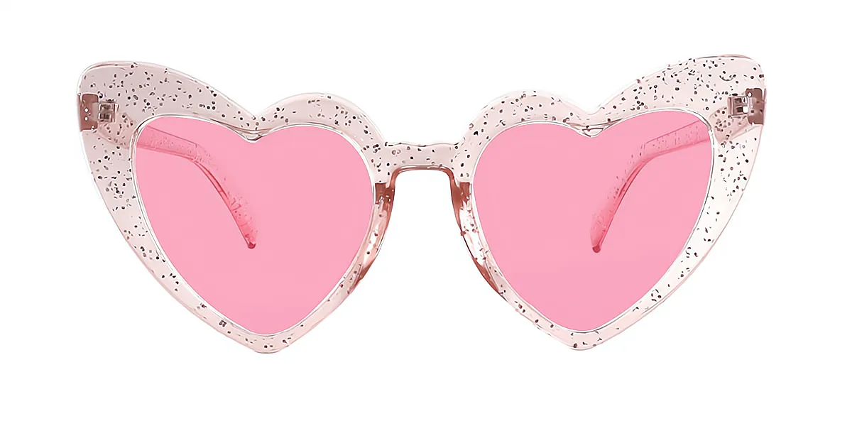 Pink Geometric Unique Plastic Eyeglasses