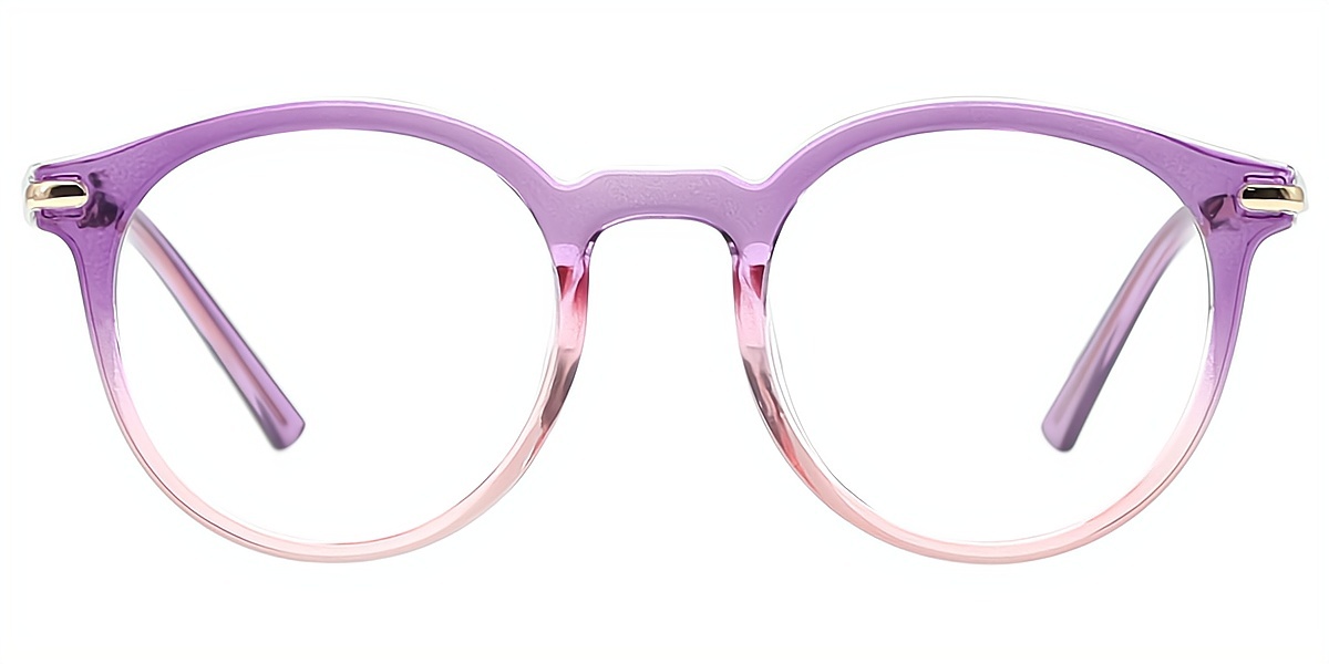 Purple Oval Retro TR90 Eyeglasses