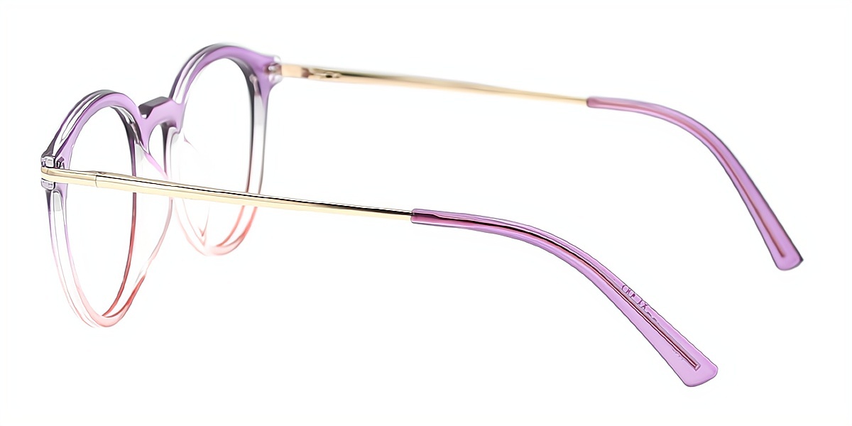 Purple Oval Retro TR90 Eyeglasses