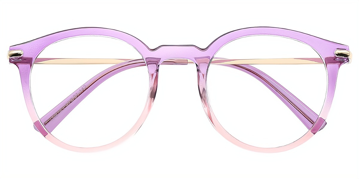 Purple Oval Retro TR90 Eyeglasses