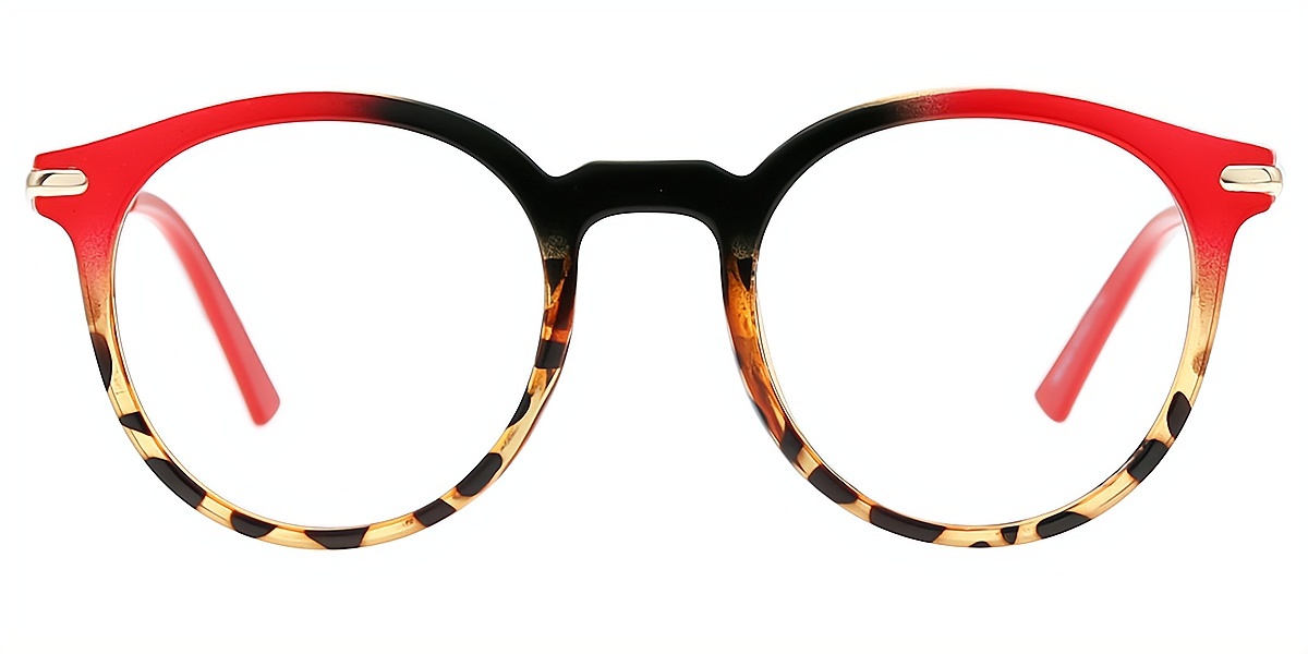 Red Oval Retro TR90 Eyeglasses