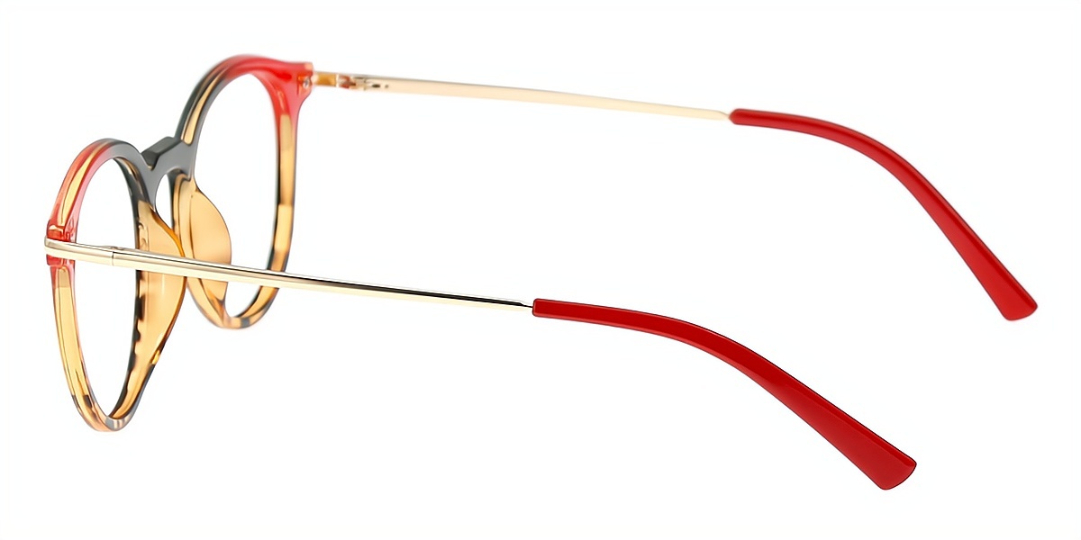 Red Oval Retro TR90 Eyeglasses