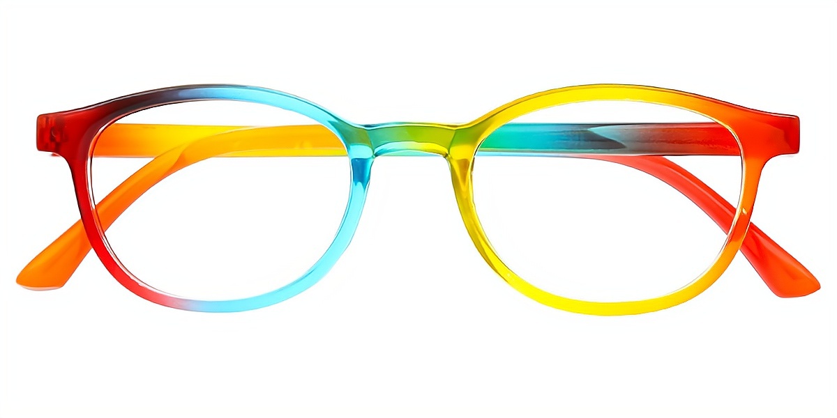 Multicolor Oval Modish Plastic Eyeglasses