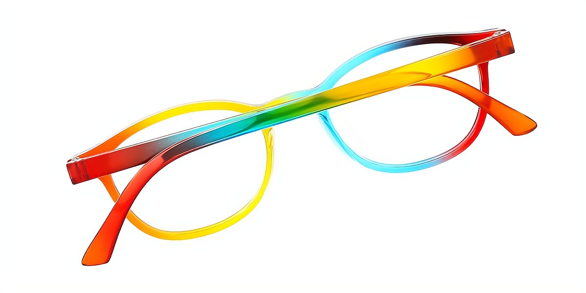 Multicolor Oval Modish Plastic Eyeglasses