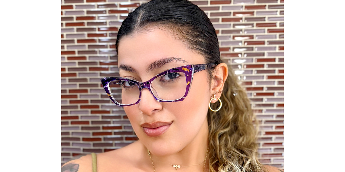 Purple Cat Eye Chic TR90 Eyeglasses