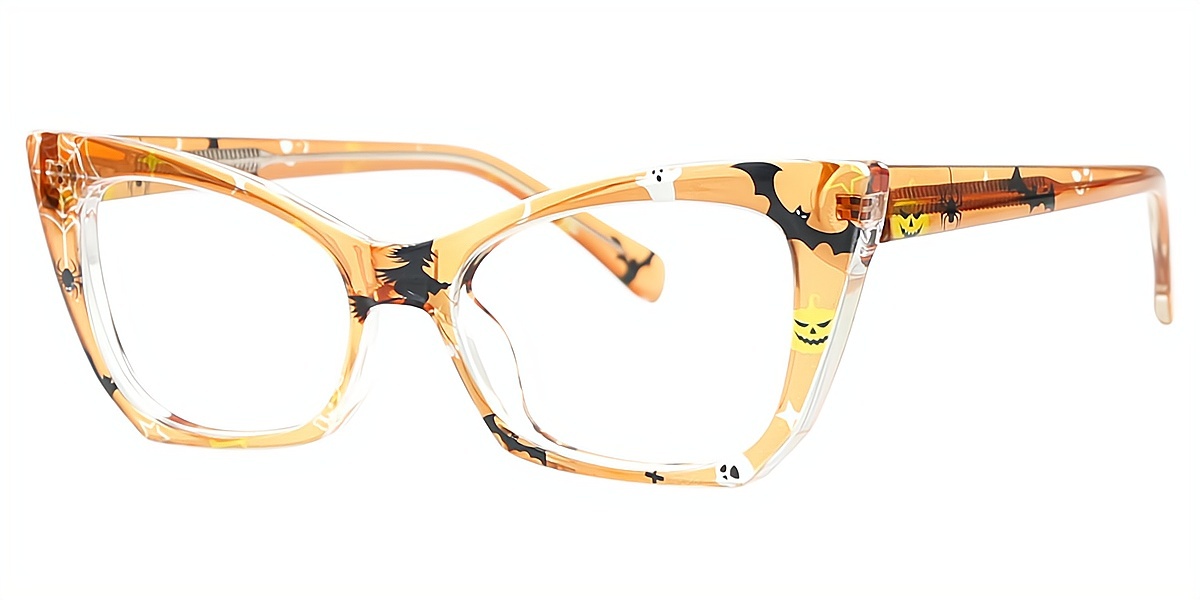 Yellow Cat Eye Chic TR90 Eyeglasses