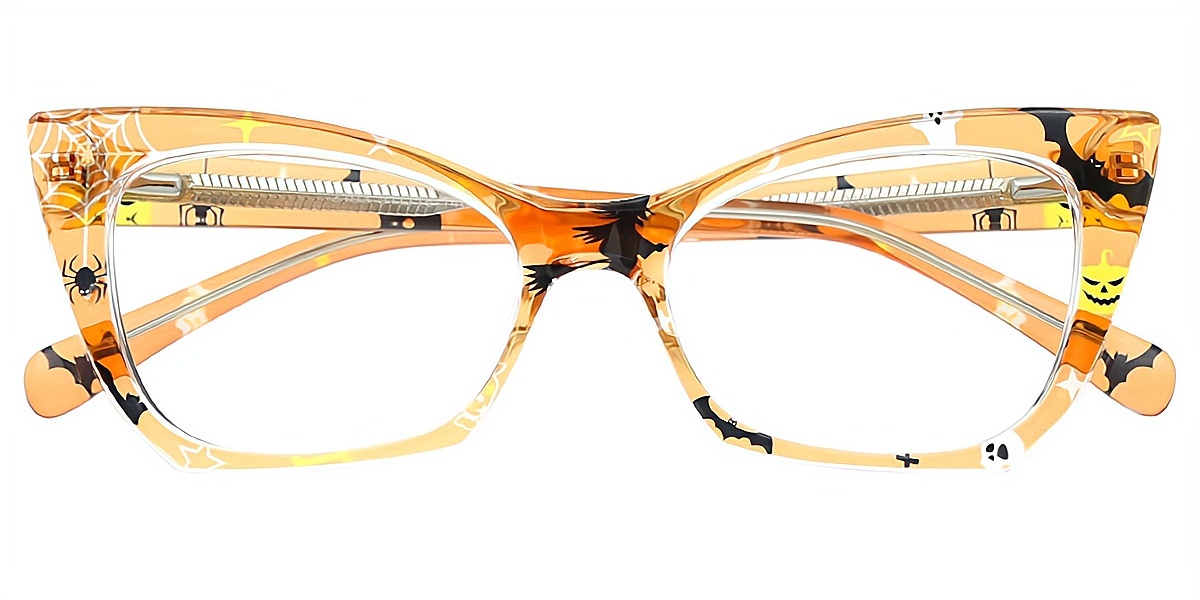 Yellow Cat Eye Chic TR90 Eyeglasses