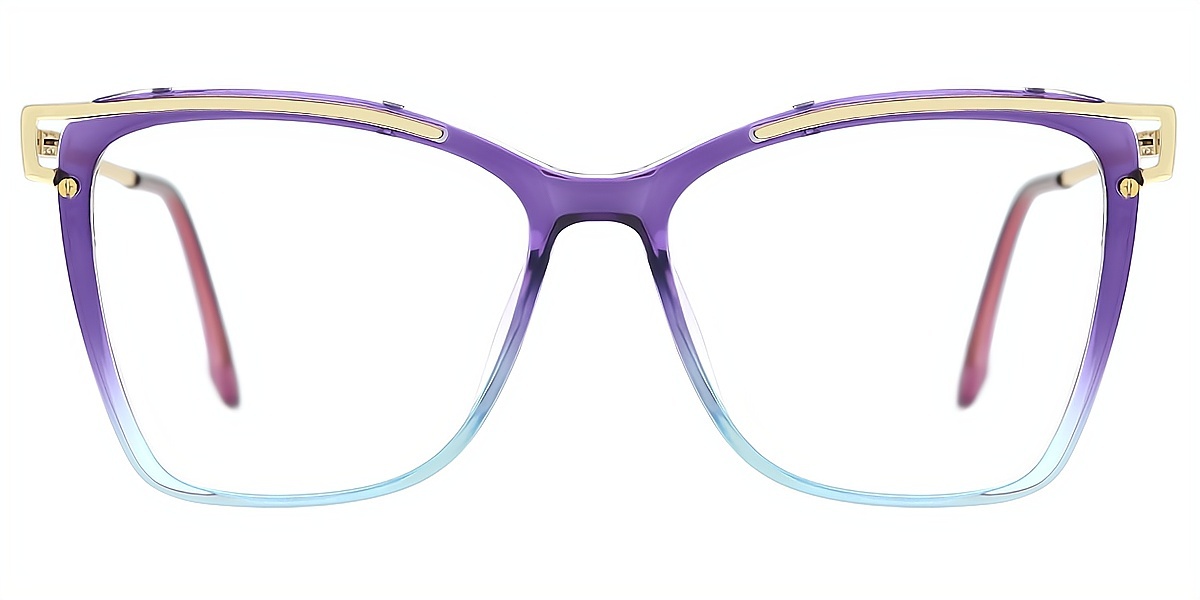 Purple Butterfly Unique Mixed Materials Eyeglasses