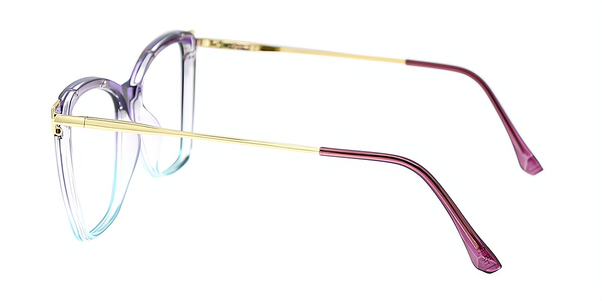 Purple Butterfly Unique Mixed Materials Eyeglasses