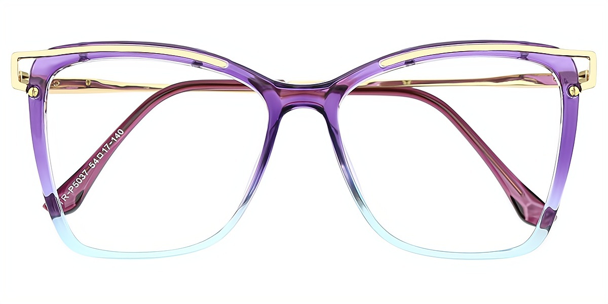 Purple Butterfly Unique Mixed Materials Eyeglasses