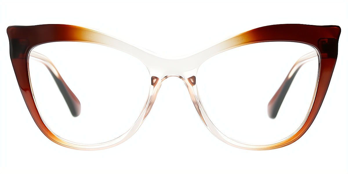 Brown Cat Eye Modish TR90 Eyeglasses