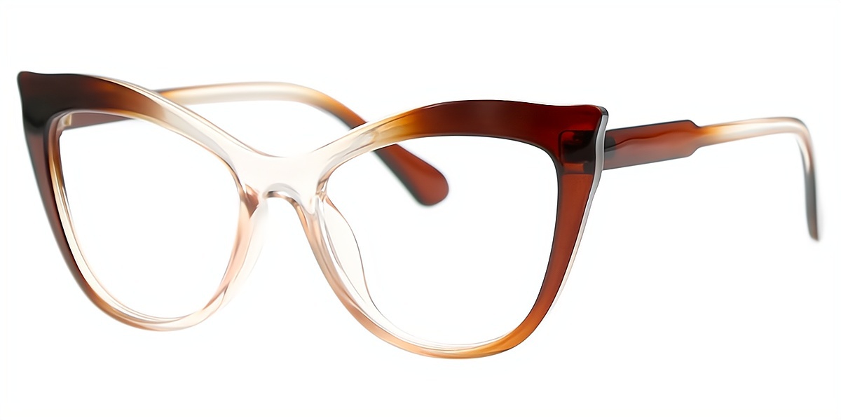 Brown Cat Eye Modish TR90 Eyeglasses