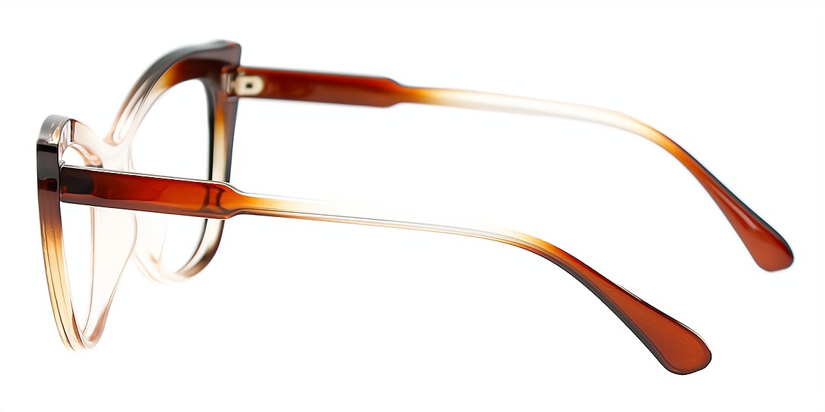 Brown Cat Eye Modish TR90 Eyeglasses