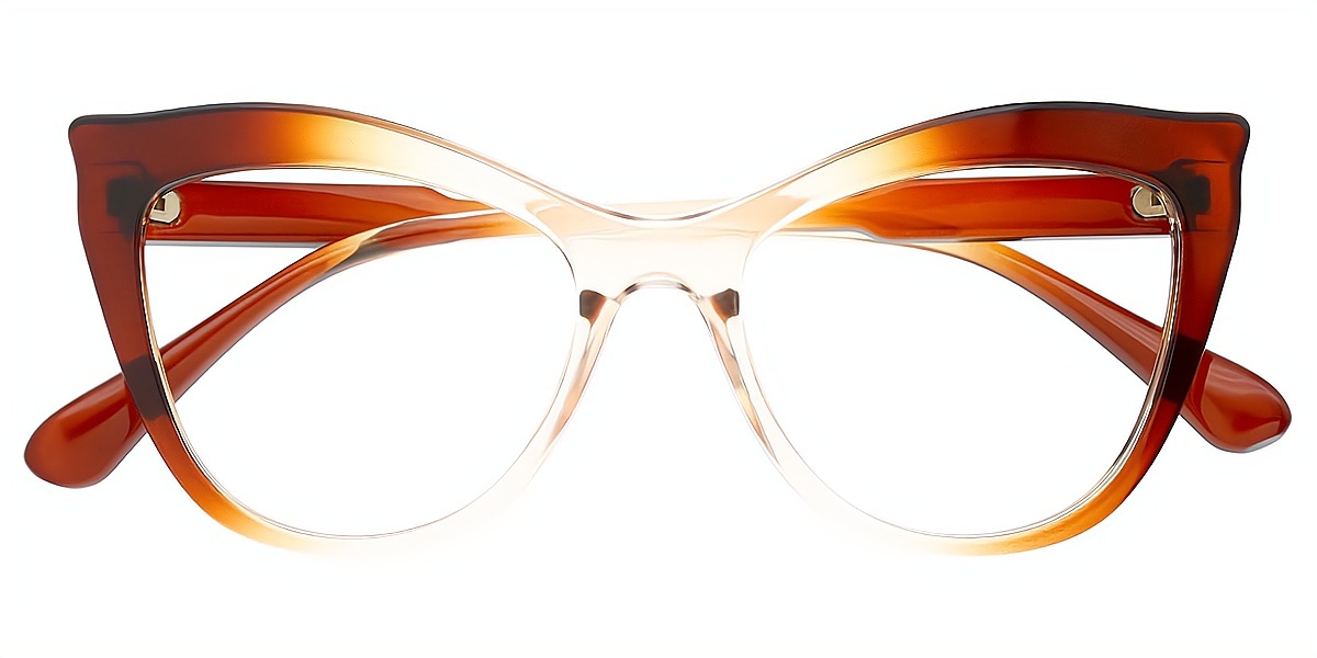 Brown Cat Eye Modish TR90 Eyeglasses